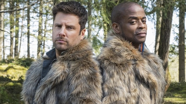 James Roday as Shawn and Dule Hill as Gus on Psych