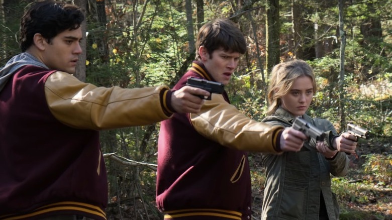 The Society Kathryn Newton aims gun