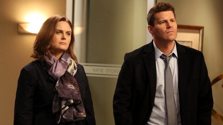 Bones Brennan Seeley Booth staring