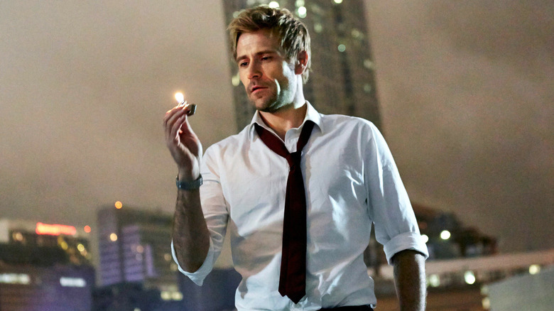 John Constantine lights Zippo