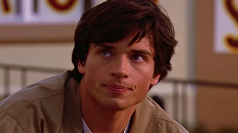 Tom Welling with a tight-lipped smirk