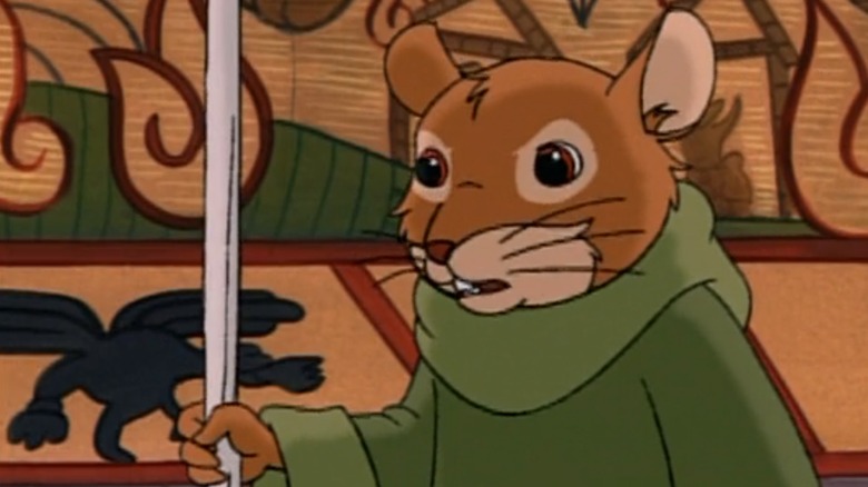 mouse in green robe