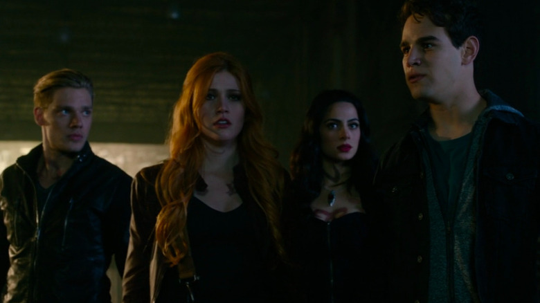 Katherine McNamara as Clary Fray leads her fellow shadowhunters and vampire best friend in Shadowhunters