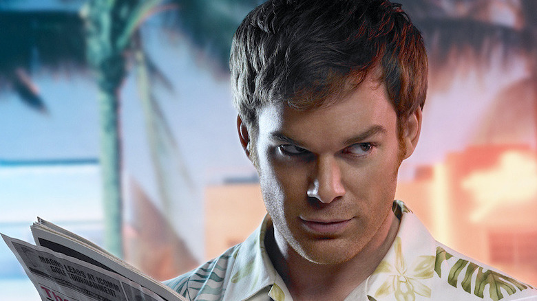 Michael C. Hall looks out for pursuers