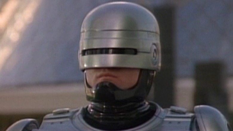 RoboCop stares ahead