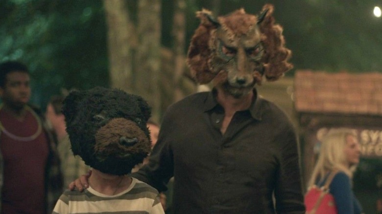 The Outsider characters wearing masks