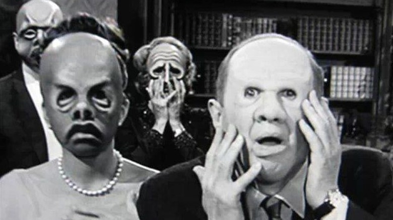 Twilight Zone characters wear masks