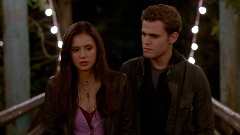 Elena and Stefan talk on The Vampire Diaries