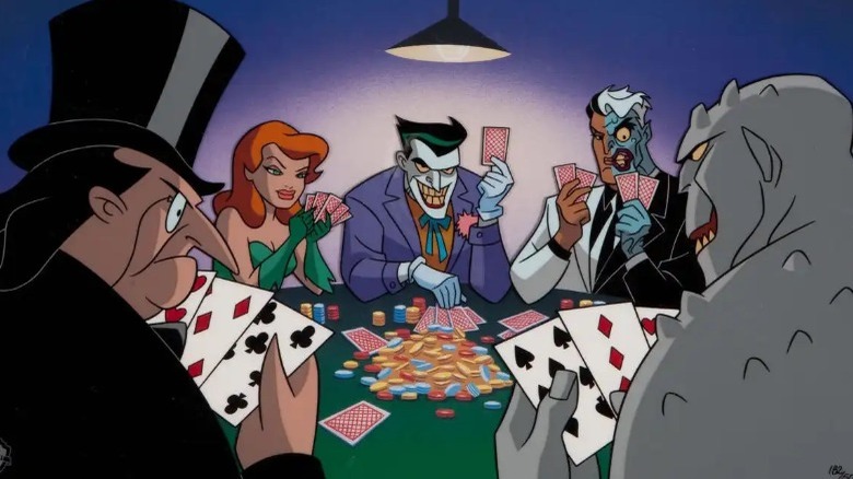 Villains playing cards