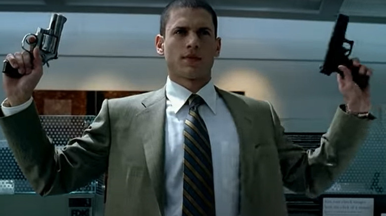 Michael Scofield with guns