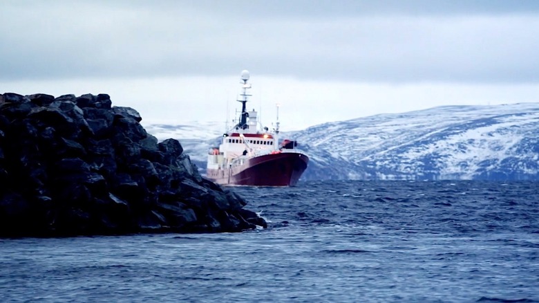 Crab boat navigating Norwegian waters