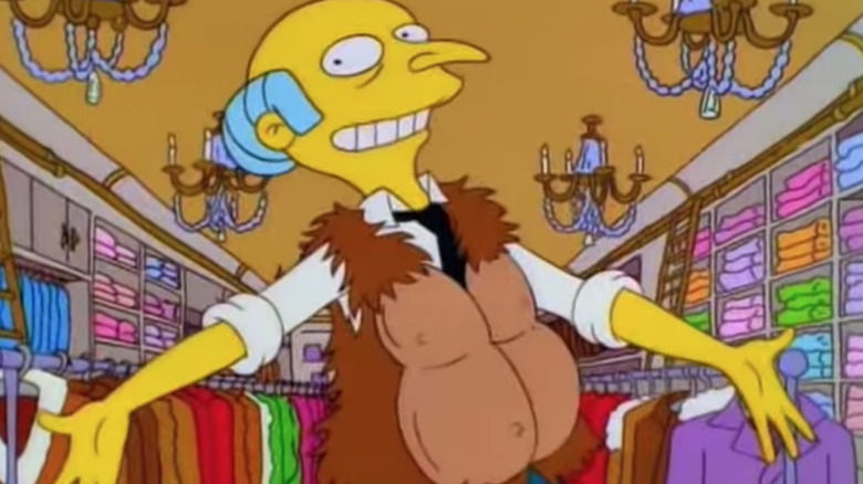 Mr. Burns in his gorilla chest vest