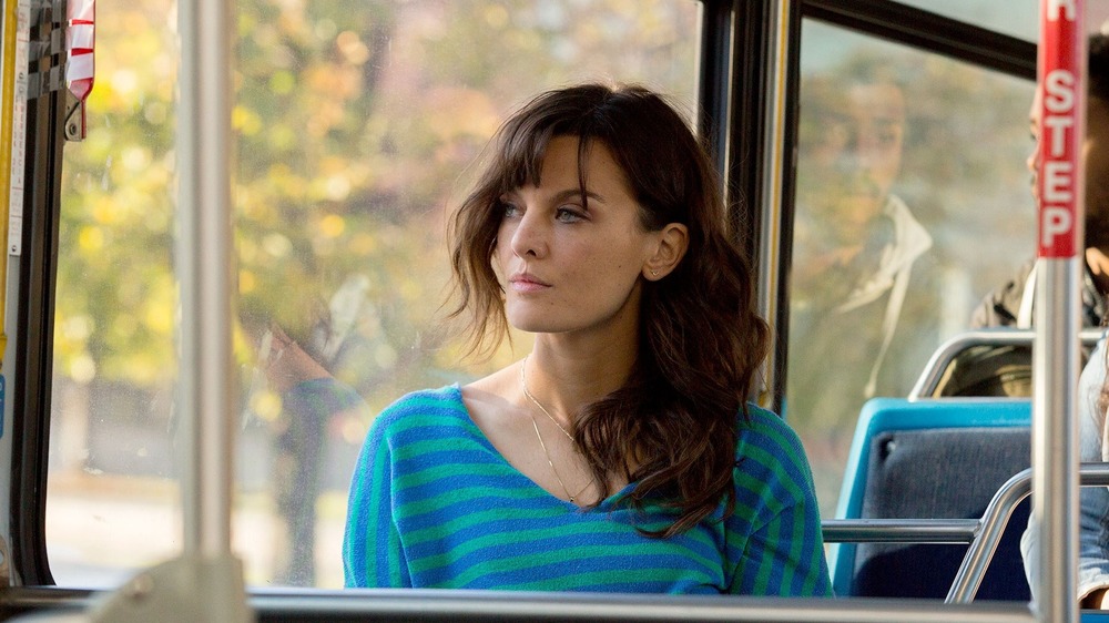 Frankie Shaw on bus