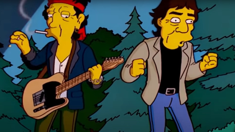 Mick Jagger and Keith Richards play themselves on "The Simpsons"