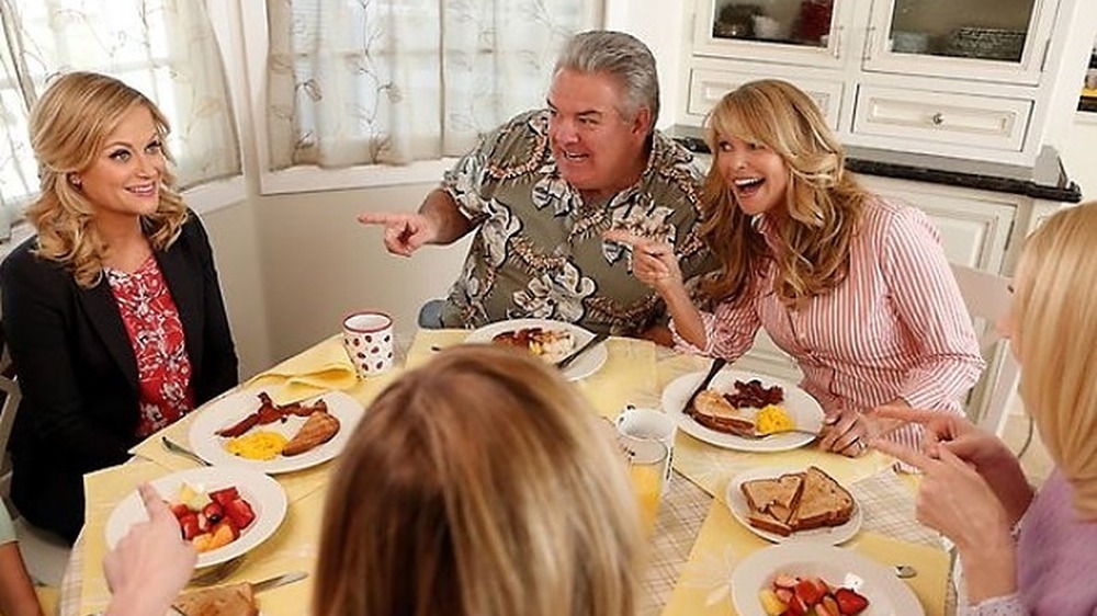 Garry Gergich and his family with Leslie Knope