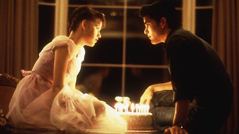 Molly Ringwald and Michael Schoeffling in the iconic ending of Sixteen Candles