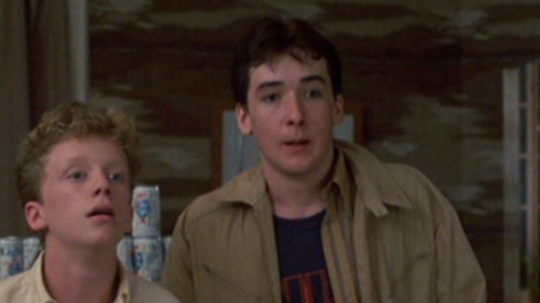 John Cusack with Anthony Michael Hall in Sixteen Candles