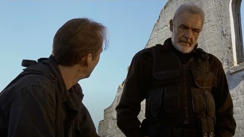 Sean Connery talking to Nicolas Cage