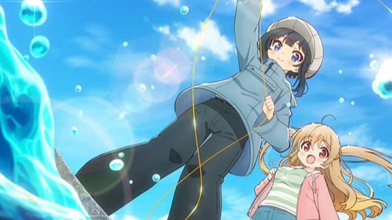 Hiyori fly fishing with Koharu