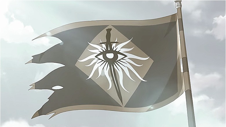 A flag with the Inquisition symbol