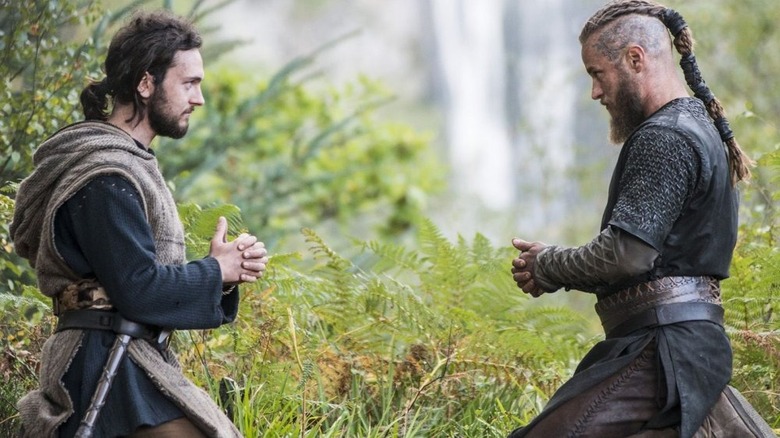 Ragnar praying with Athelstan