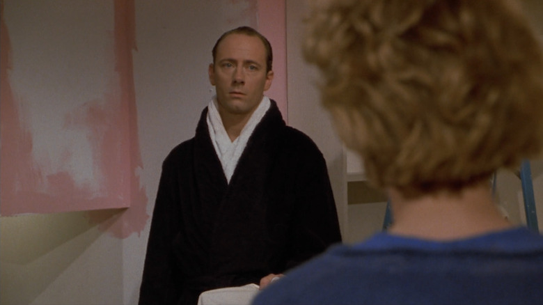 Trevor in bathrobe