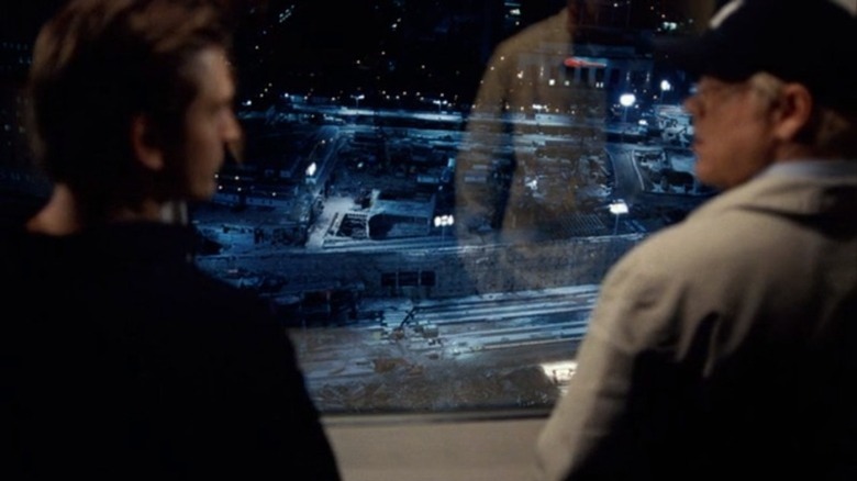 Barry Pepper and Philip Seymour Hoffman overlook Ground Zero