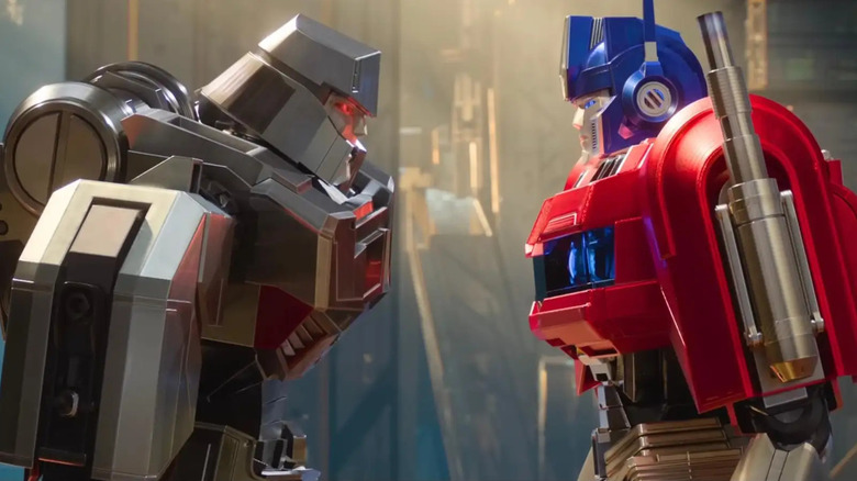 Megatron facing Optimus Prime