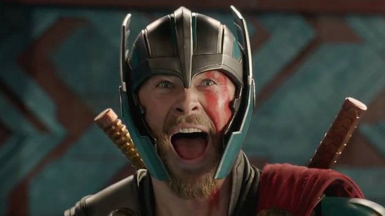 Happy Thor in Thor: Ragnarok