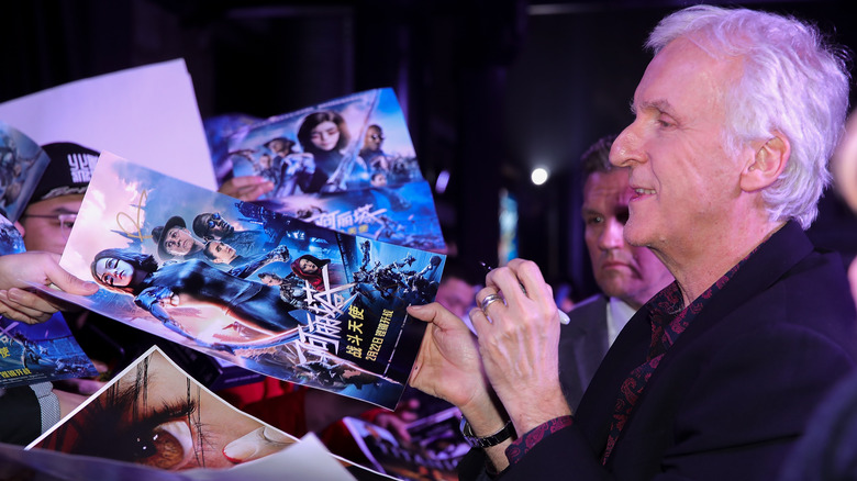 James Cameron signing poster