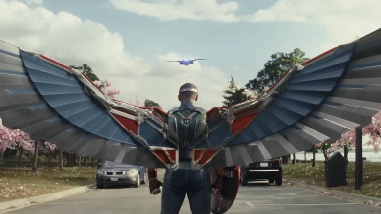 Captain America spreading wings