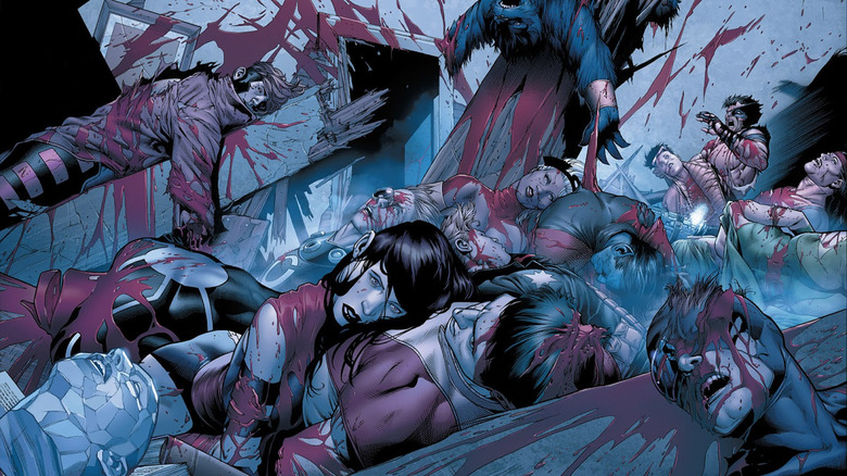 X-Men lying bloody dead