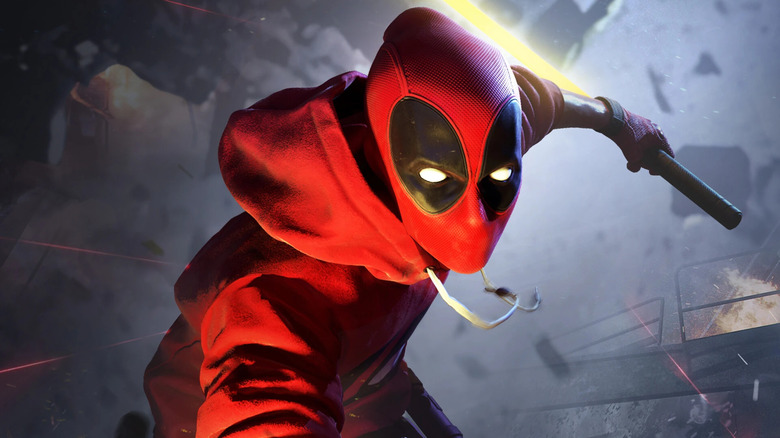 Kidpool wielding lightsabers