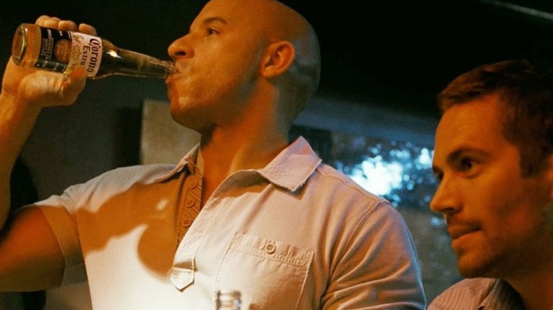 Dominic Toretto drinking Corona