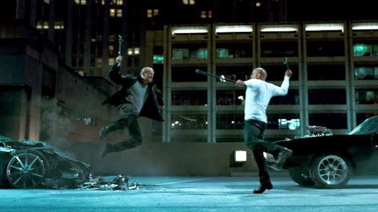 Dominic Toretto fighting Deckard Shaw