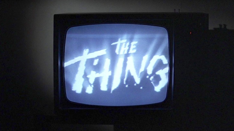 Tv playing The Thing From Another World