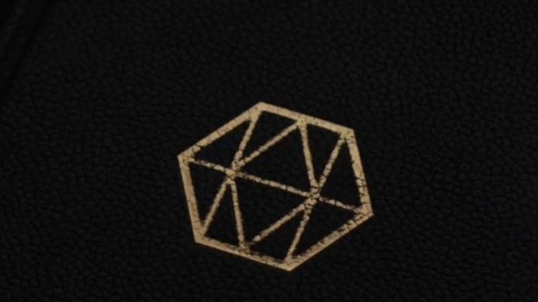 Hexagon design on a book cover