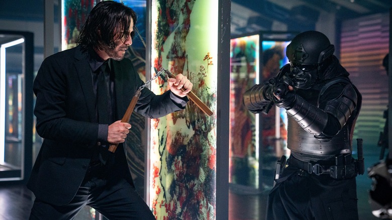 John Wick using nunchucks