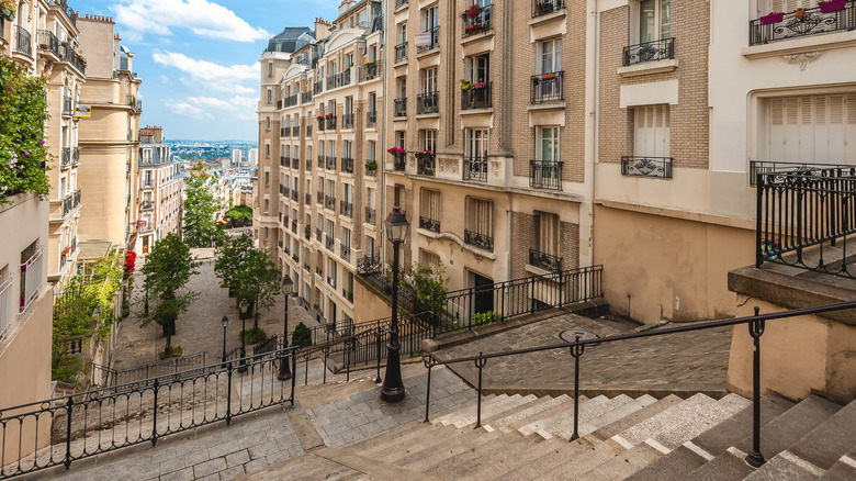 Rue Foyatier staircase in paris