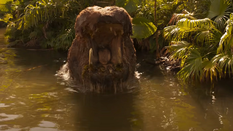 A mechanical hippo in Jungle Cruise