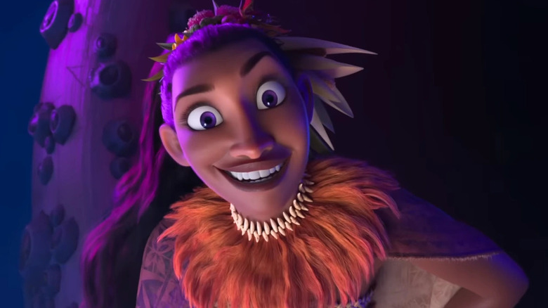 Matangi smirks and stares menacingly in "Moana 2" (2024)