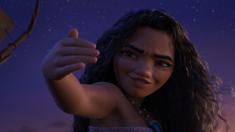 Moana squints to see better in "Moana 2" (2024)