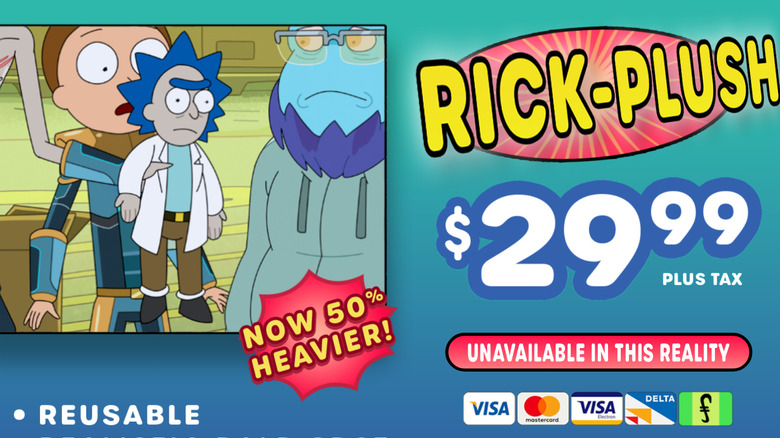 Advertisement for plush Rick