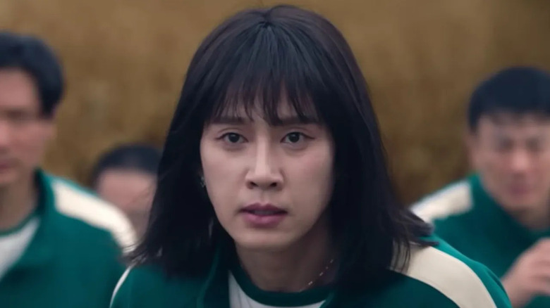 Hyun-ju stares straight ahead in "Squid Game" Season 2 (2024)