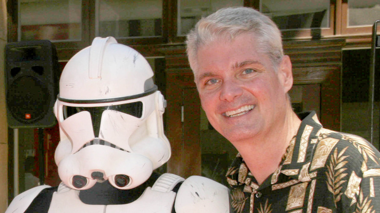 Tom Kane with a Clone Trooper
