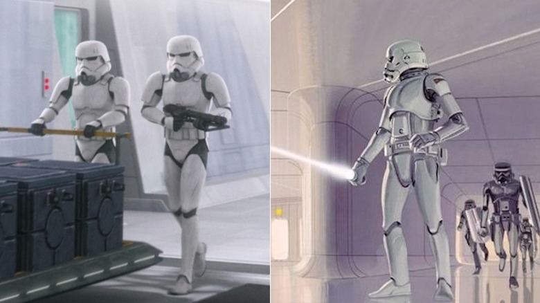 Stormtroopers on Kamino and the original Stormtrooper design