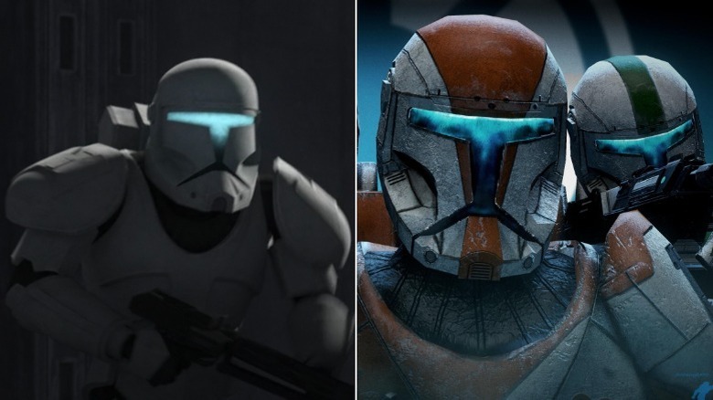 A comparison of the White Clone commando and Clone Commandos in-game