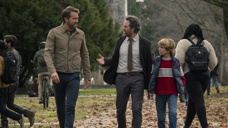 Ryan Reynolds, Mark Ruffalo, and Walker Scobell in The Adam Project