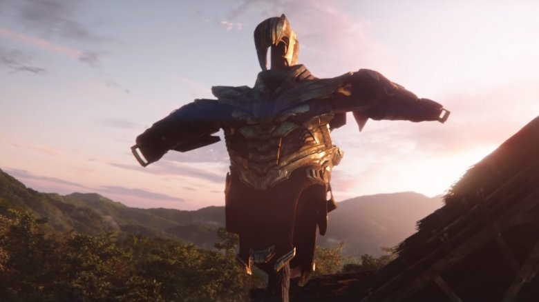 Thanos' armor scarecrow in Avengers: Endgame