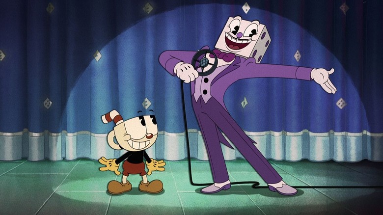 King Dice introducing Cuphead